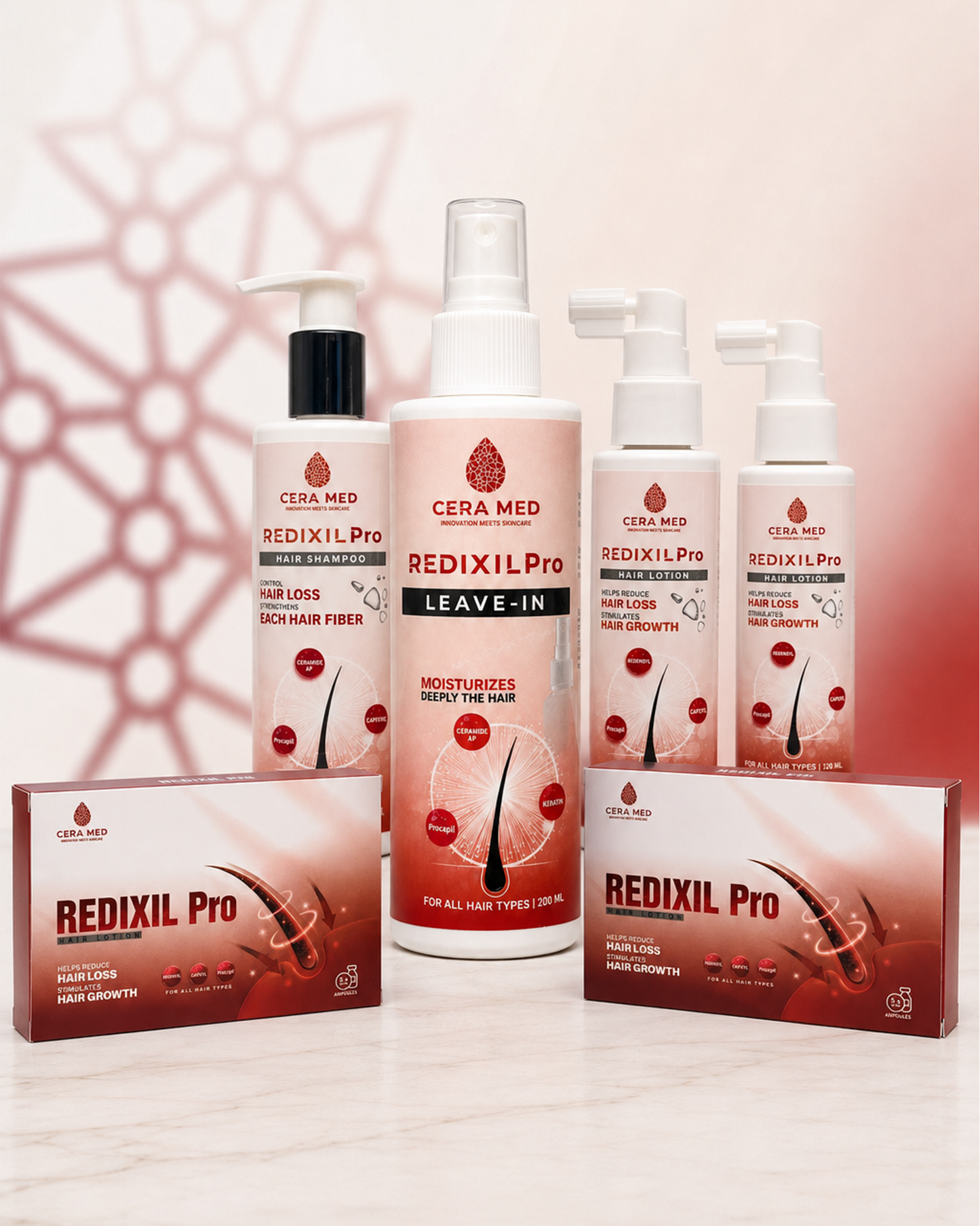 2 Ampoules + 2 Lotions + Shampoo + Leave-In