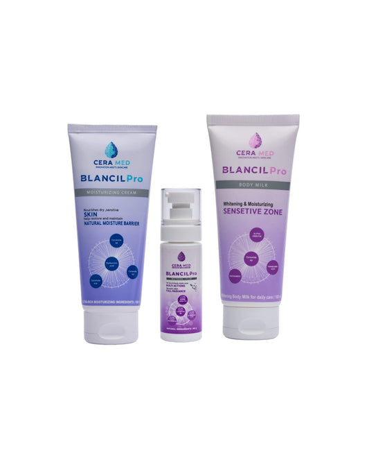 Blancel Pro Whitening Cream 60ml + Blancel Pro Moisturizing Cream 100ml + Blancel Pro Body Brightening Milk 100ml