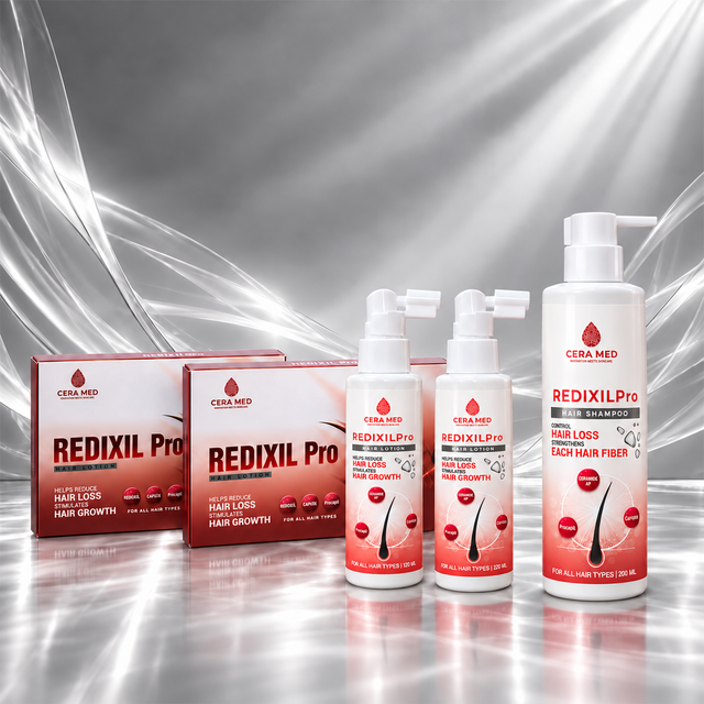Redexil Pro Ultimate Course – 2 Ampoules + 2 Lotions + Shampoo